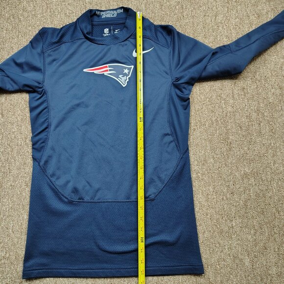 NIKE Hyperwarm Shield Shirt Men Small Blue NEW ENGLAND PATRIOTS NFL Long Sleeve - Picture 9 of 10
